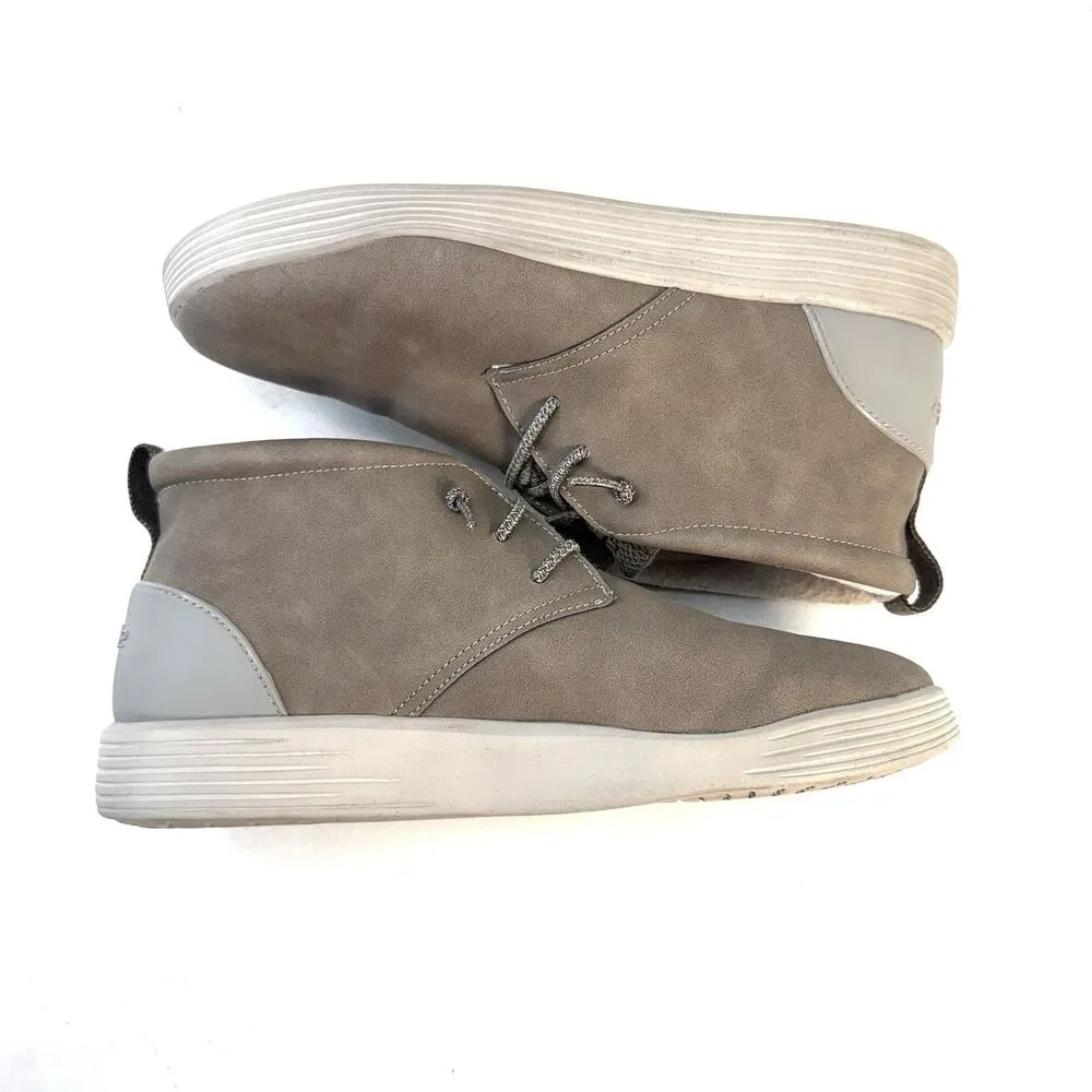 Hey Dude Mens Jo Suede Nut Brown Lace Up Chukka Boot Sneakers Size 8